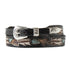 0280901 Twister Hatband Hand Tooled Painted Feathers - Black