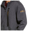 10027803 Ariat Men's Rebar Workman Full Zip Hoodie - Charcoal Heather