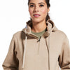 10032912 Ariat Women's Rebar Skill Set 1/2 Zip Hoodie - Dark Oatmeal Heather