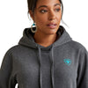 10040811 Ariat Women's Logo Hoodie - Charcoal Heather