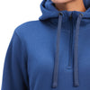 10041597 Ariat Women's Rebar Skill Set 1/2 Zip Hoodie - True Navy