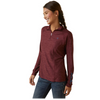 10046131 Ariat Women's Laguna 1/4 Zip Top - Tawny Port