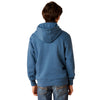 10046472 Ariat Boys' Ariat Logo Hoodie - Poseidon