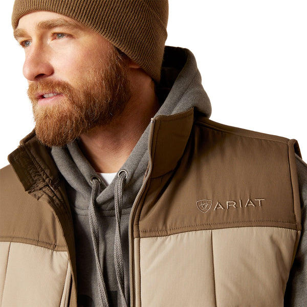 10046734 Ariat Men's Crius Insulated Vest Conceal Carry - Brindle/ Major Brown