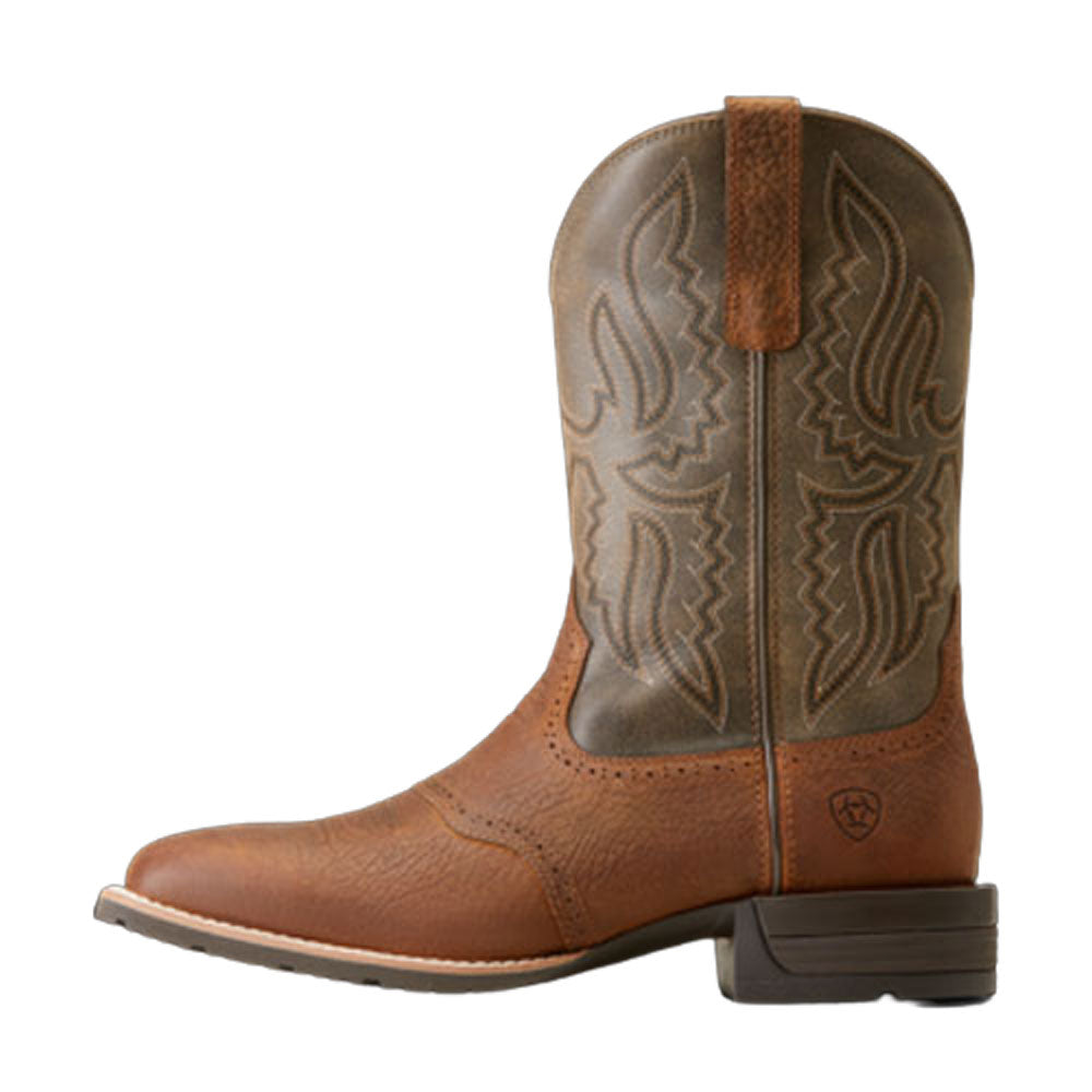 10046987 Ariat Men's Hybrid Ranchway Western Boot - Earth | The Wire Horse