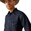 10047940 Ariat Men's Classic Long Sleeve Denim Snap Shirt - Broadway