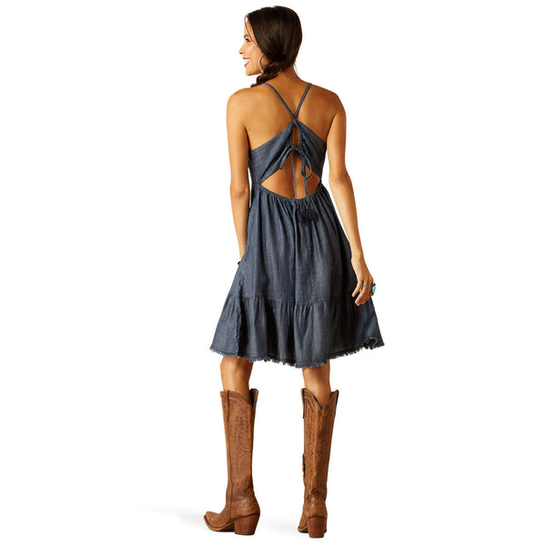 10051285 Ariat Women's Calico Dress - Indigo Rinse