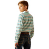 10051398 Ariat Boys' Jefferson Classic Fit Long Sleeve Button Down Shirt - Ice Green