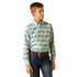 10051398 Ariat Boys' Jefferson Classic Fit Long Sleeve Button Down Shirt - Ice Green