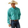 10051459 Ariat Men's Jaylin Classic Fit Long Sleeve Buttondown Shirt - Turquoise