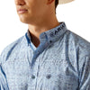 10051500 Ariat Men's Team Vaughn Fitted Long Sleeve Buttondown Shirt - Blue