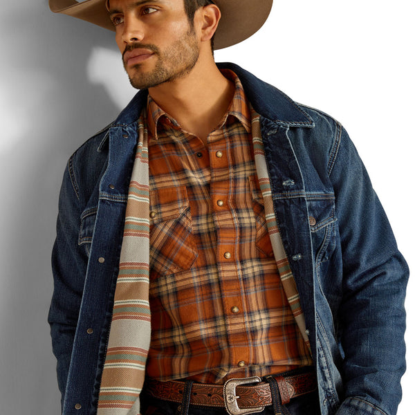 10051865 Ariat Men's Blanket Lined Trucker Denim Jacket - Victor