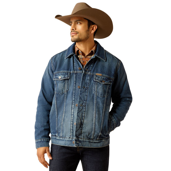 10051865 Ariat Men's Blanket Lined Trucker Denim Jacket - Victor