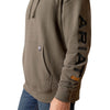 10051976 Ariat Men's Rebar Graphic Hooded Sweatshirt -Beluga Heather/Black