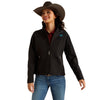 10051977 Ariat Women's New Team Softshell Jacket - Black/Serrano SW Print