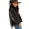 10051977 Ariat Women's New Team Softshell Jacket - Black/Serrano SW Print