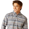 10051989 Ariat Men's Richie Long Sleeve Fitted Buttondown Shirt - Grey Print