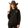 10051999 Ariat Women's Steer Stitch Hoodie - Black