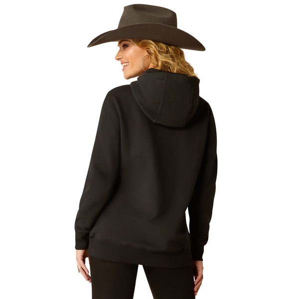 10051999 Ariat Women's Steer Stitch Hoodie - Black