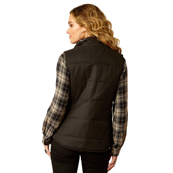 10052044 Ariat Women's Grizzly Quilted Conceal Carry Vest - Black