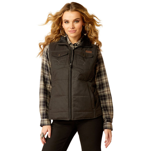 10052044 Ariat Women's Grizzly Quilted Conceal Carry Vest - Black