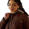 10052401 Ariat Women's Grizzly Quilted Barn Jacket - Mole