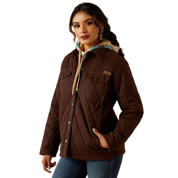 10052401 Ariat Women's Grizzly Quilted Barn Jacket - Mole