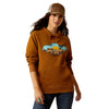 10052412 Ariat Women's Stamp Hoodie - Chestnut Horse