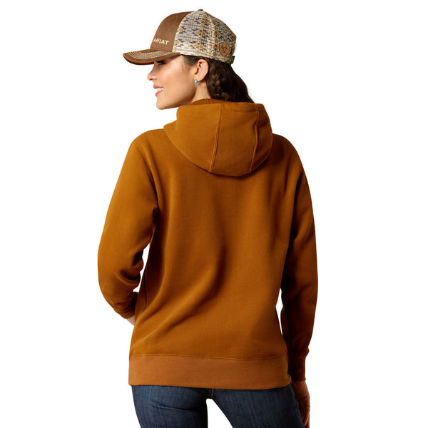 10052412 Ariat Women's Stamp Hoodie - Chestnut Horse