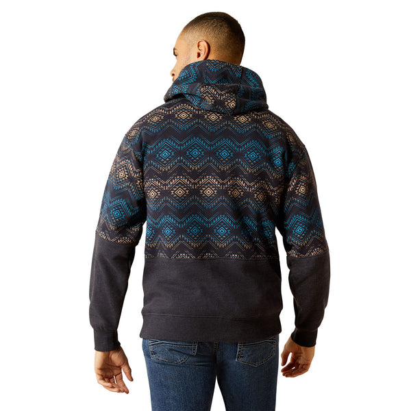 10052449 Ariat Men's Color Block Hoodie - Navy