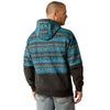 10052450 Ariat Men's Color Block Hoodie - Turquoise