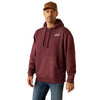 10052462 Ariat Men's Western Vertical Flag Hoodie - Berry Bark Heather