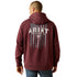 10052462 Ariat Men's Western Vertical Flag Hoodie - Berry Bark Heather