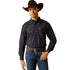 10052490 Ariat Men's Taylor Classic Fit Long Sleeve Button-down Shirt - Dark Blue Print