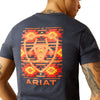 10052573 Ariat Men's Eagle Rock Short Sleeve Navy Heather T-Shirt - Size XL