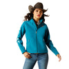 10052783 Ariat Women's New Team Softshell Jacket - Ocean Depths/Retro Ranch Print