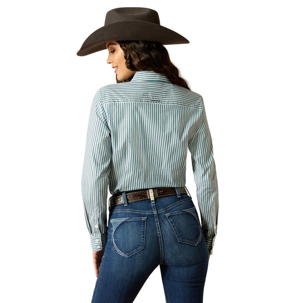 10052791 Ariat Women's Long Sleeve Kirby Stretch Shirt - Capri Stripe