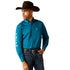 10052825 Ariat Men's Team Logo Twill Classic Fit Buttondown Shirt - Dark Teal/White