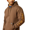 10052867 Ariat Men's Rebar Graphic Hooded Sweatshirt -Chocolate Chip/Golden Brown