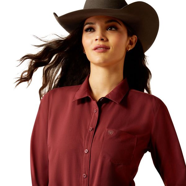 10052977 Ariat Women's Kirby Pro Long Sleeve Shirt - Tawny Port