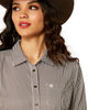 10052979 Ariat Women's Kirby Pro Long Sleeve Shirt - Relic/White Stripe