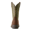 10053575 Ariat Men's Ridgeback Round Toe Cowboy Boot - Toffee Brown/Moss Green