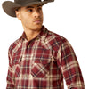 10053879 Ariat Men's Harlee Retro Fit Shirt - Windsor Wine