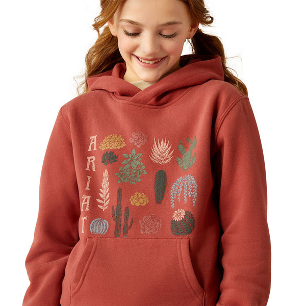 10053887 Ariat Girls' Southwest Collections Hoodie - Marsala