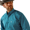 10053923 Ariat Men's Petey Classic Fit Long Sleeve Button down Shirt - Dark Teal