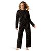 10053936 Ariat Women's Dreams Pajama Set - Black Cattle Brand Print