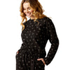 10053936 Ariat Women's Dreams Pajama Set - Black Cattle Brand Print