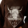 10053960 Ariat Women's Taurus Oversized Crew Sweatshirt - Mole