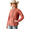 10053971 Ariat Women's Billie Jean Corded Long Sleeve Shirt - Light Mahogany