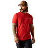 10053991 Ariat Men's Original Flag Scope Short Sleeve Red Heather T-Shirt- - Size 3x